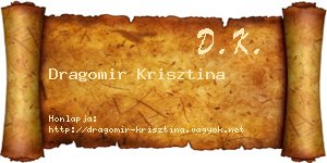 Dragomir Krisztina névjegykártya